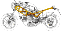 Le cadre d'une moto Le cadre d'une moto