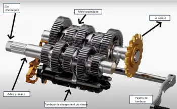 Intérieur d'une boite de vitesses moto Intérieur d'une boite de vitesses moto